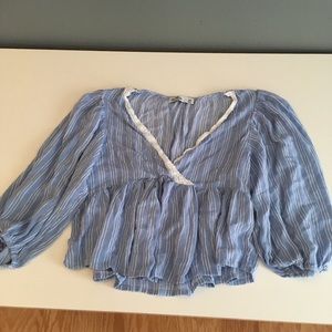 Hollister blue blouse